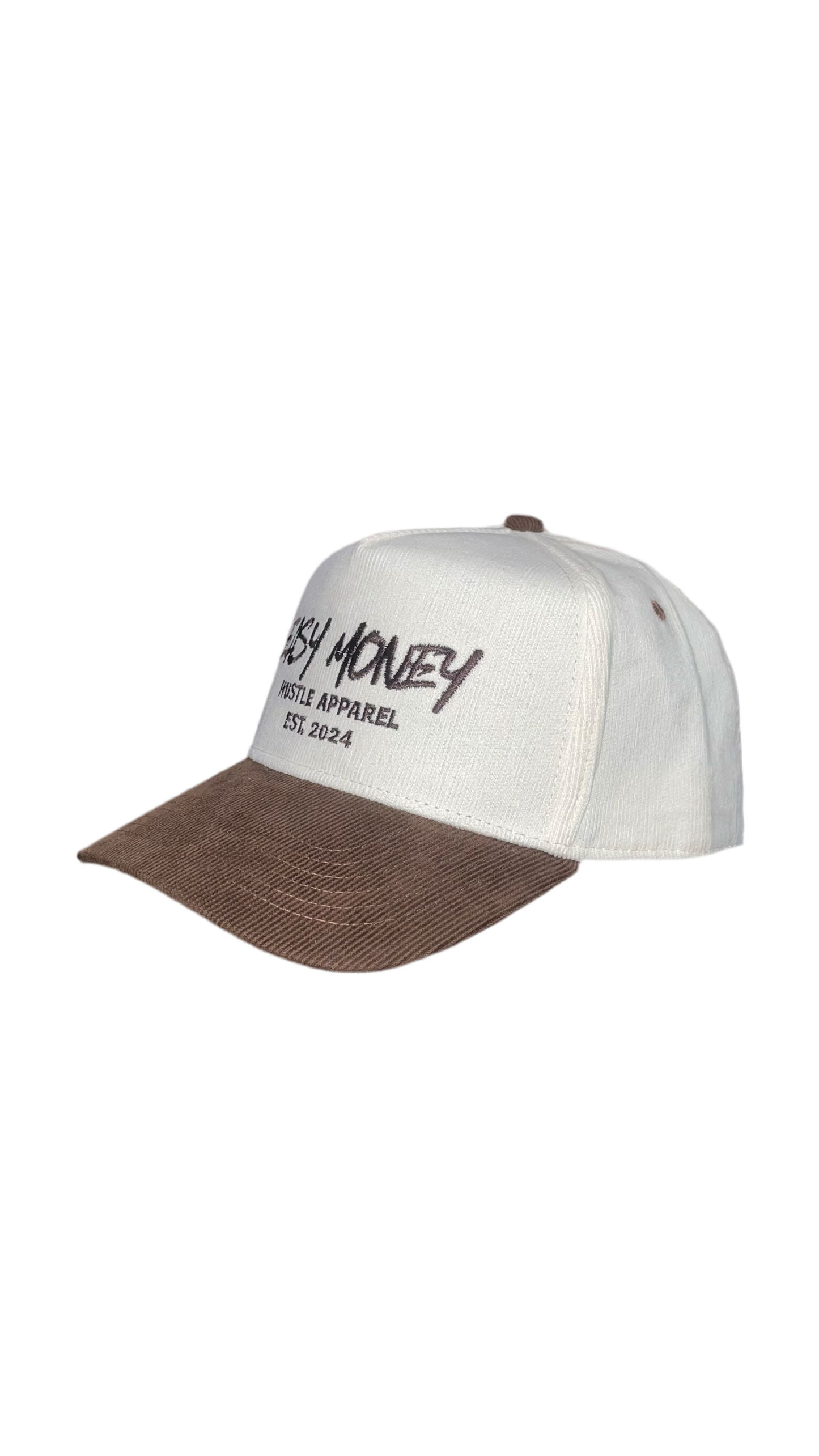 “Easy Money Corduroy Snapback – Hustle Apparel Est. 2024”