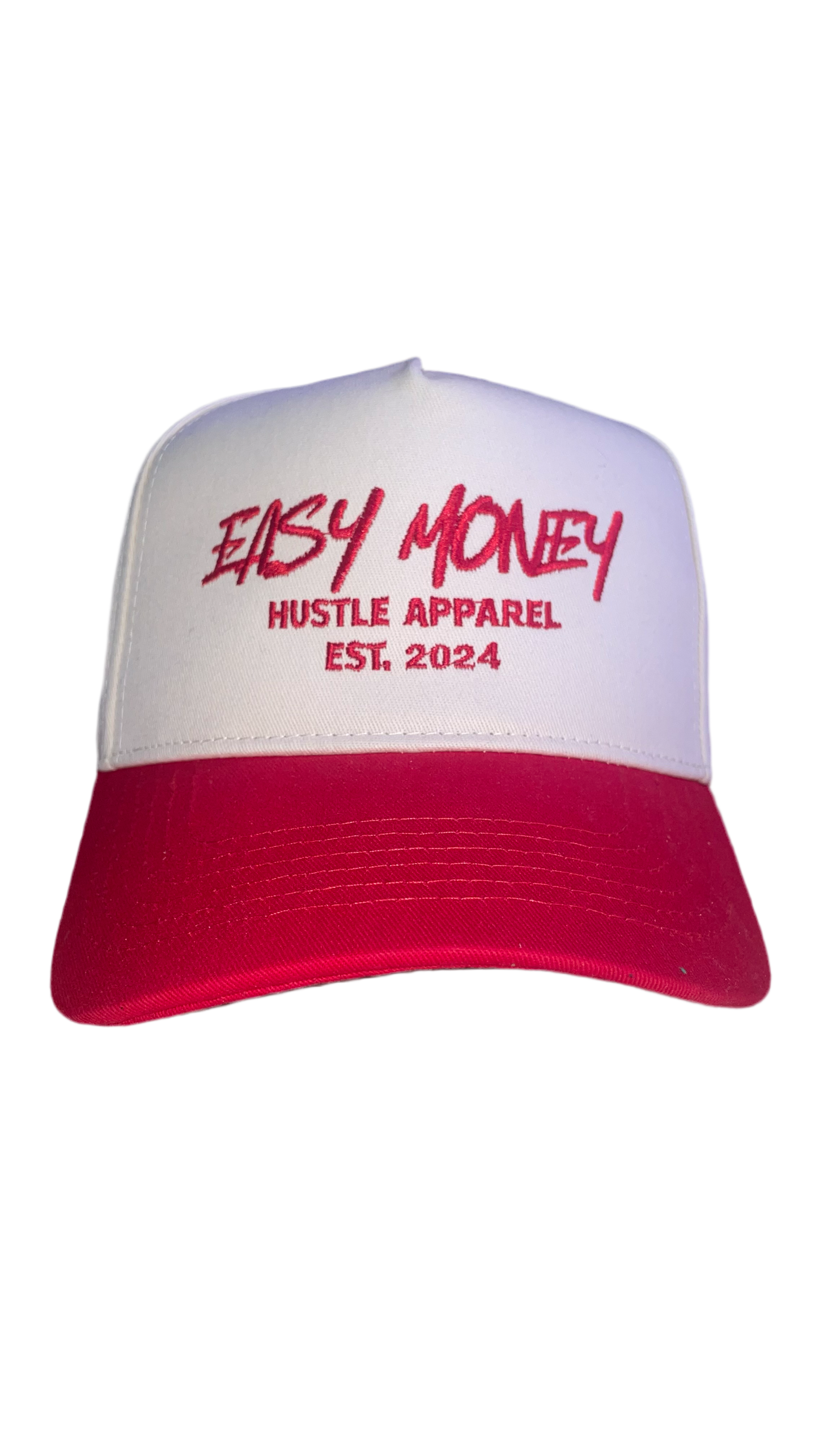 Hustle Apparel Easy Money Snapback - Red/White - Est. 2024