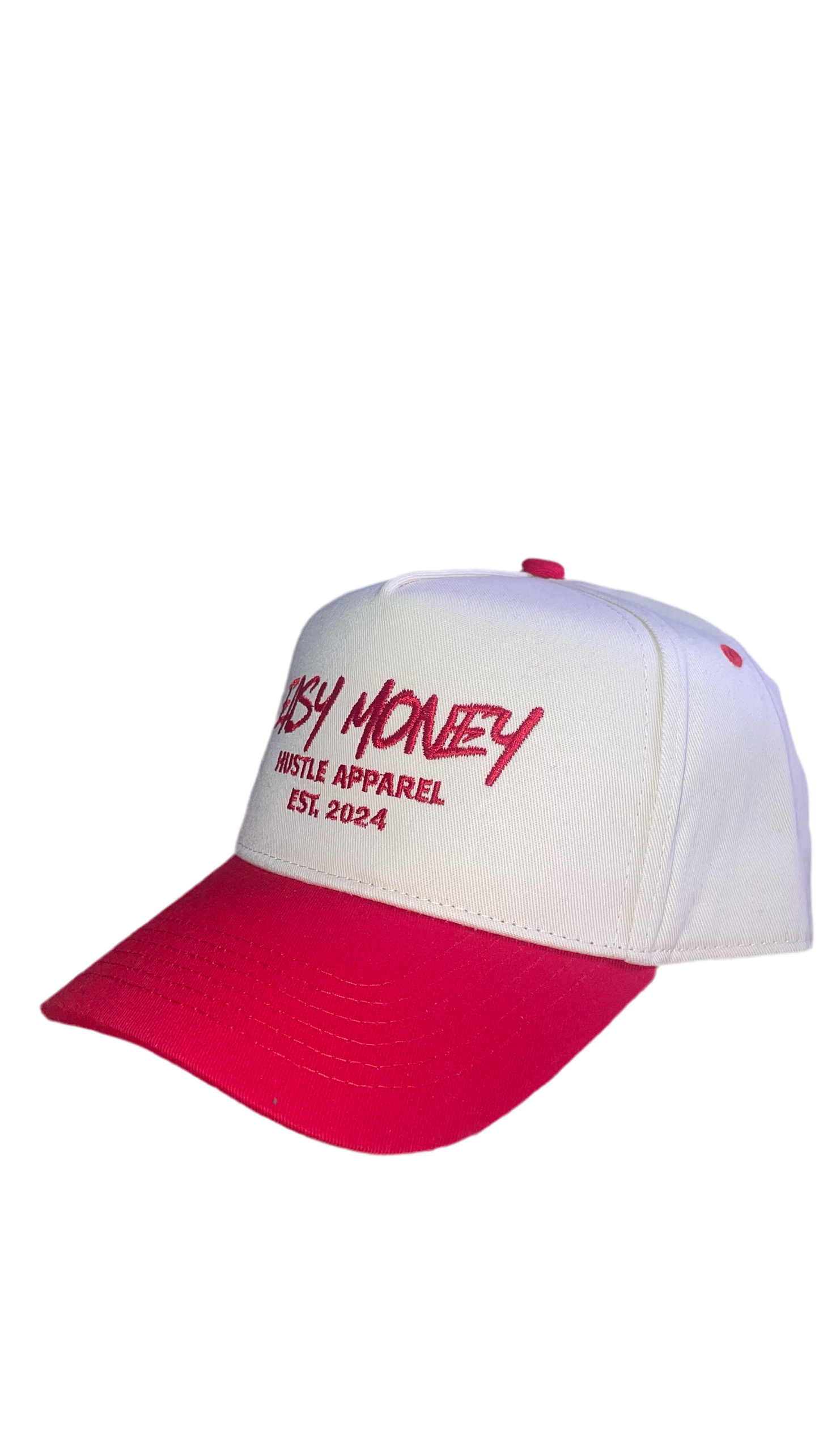 Hustle Apparel Easy Money Snapback - Red/White - Est. 2024