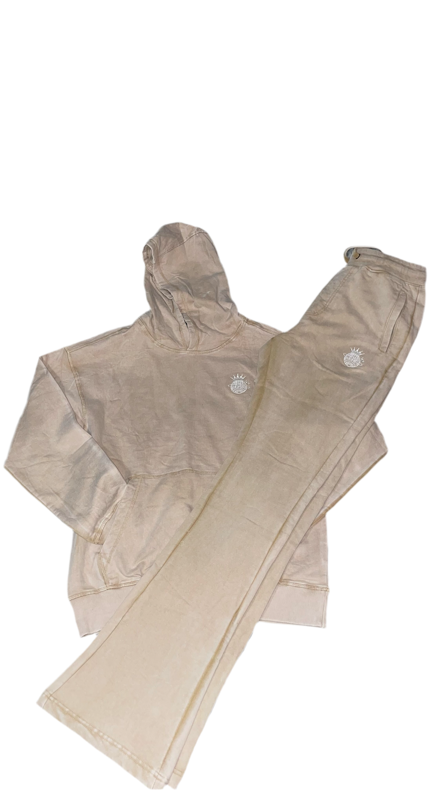 “Muted Beige Easy Money Hoodie & Jogger Set – Minimalist Hustle Vibes”